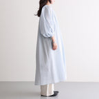 C/S P.S. GATHER SMOCK DRESS #Sax [no.8050]
