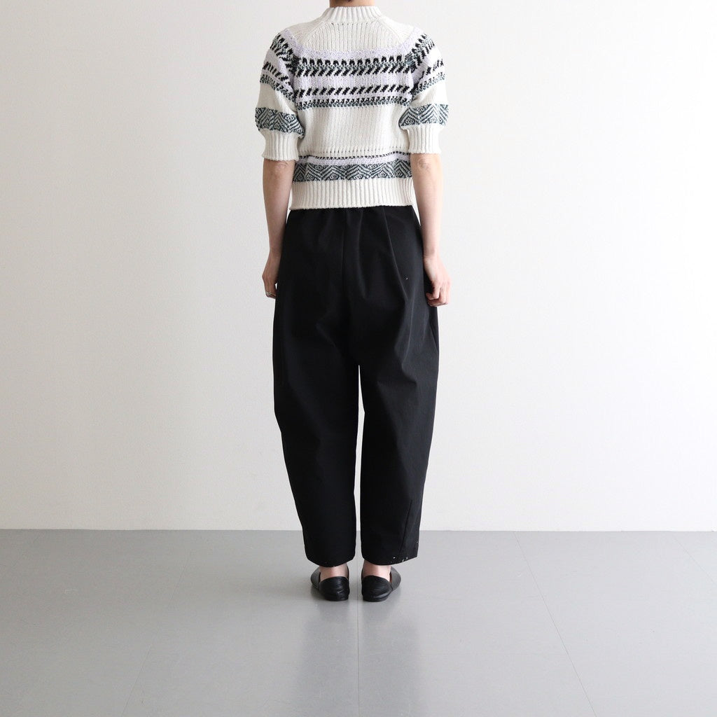 Wide tapered trousers #Black [TLF-225-pa002-Reht]