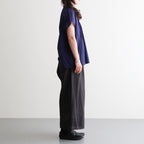 80s VOILE PLAIN WITH CUT WORK LACE EASY PANTS #9900 BLACK [INSL26345]