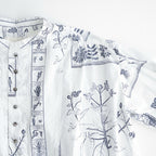 偶然の影：ブラウス #off white×blue [13261-09107]