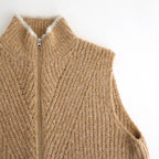 Blushed knit vest #Beige [252804]