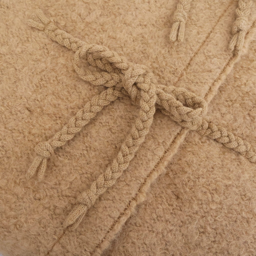 mohair & shetland wool jumbo loop knit jacket #camel [WVFL-UW130]