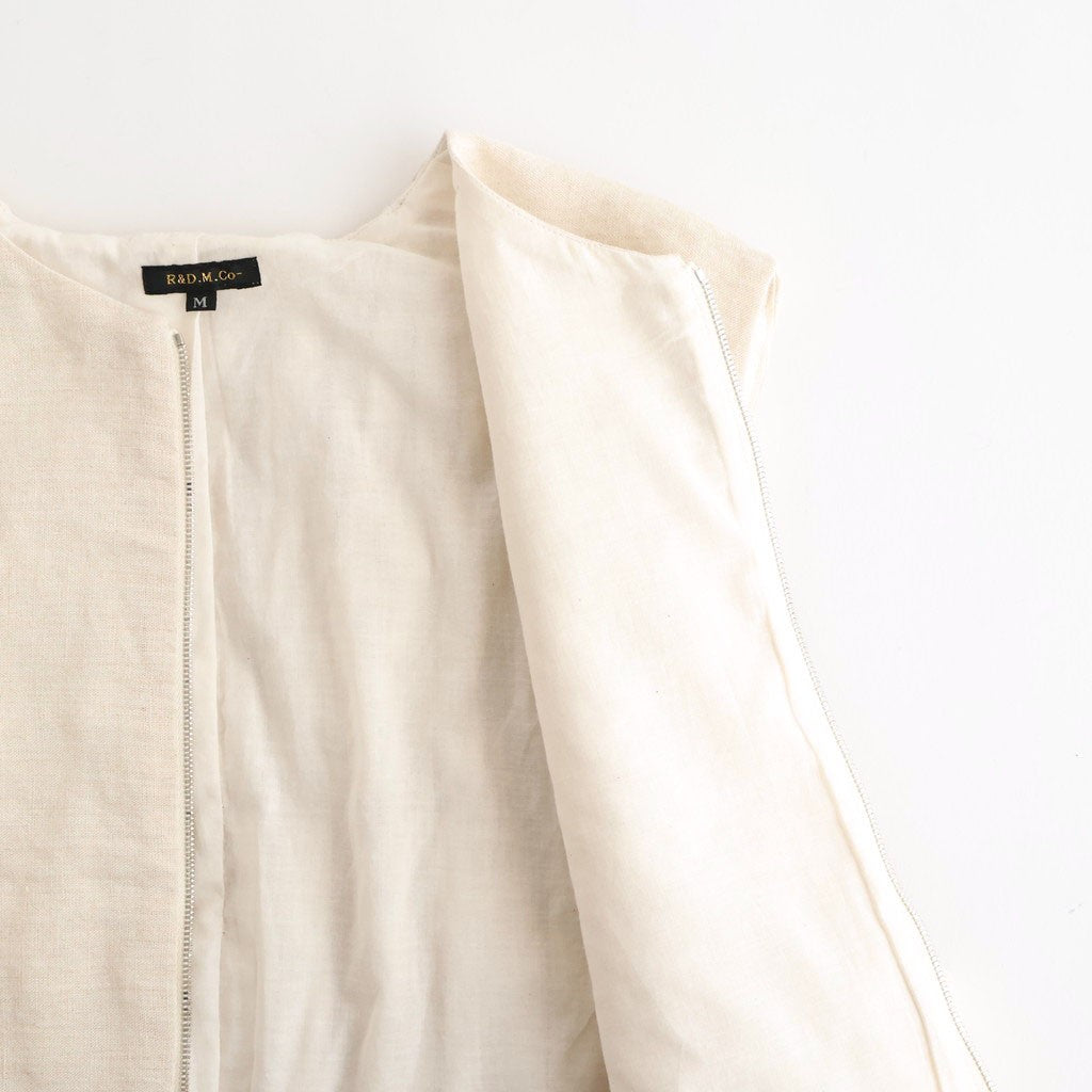 SHIRRING VEST #Amtique White [no.8003]