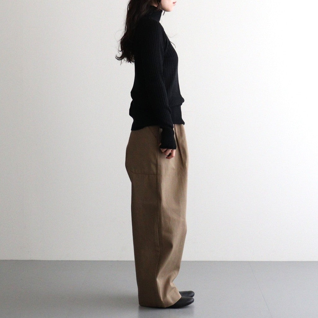 HW wide trousers #Khaki [262505]