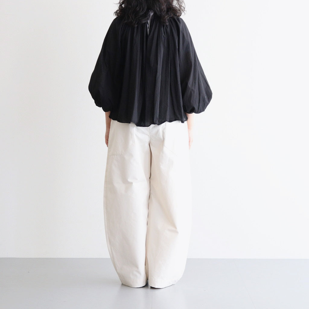 GARMENT DYE LAWN GATHER SMOCK #Black [no.7520]
