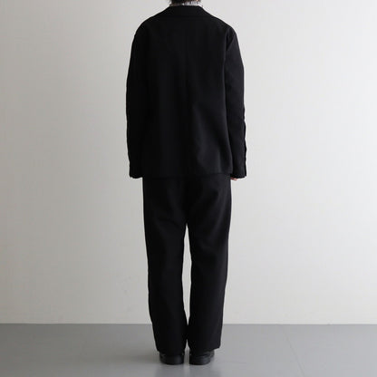 Wool linen like easy pants #Black [1470-002]