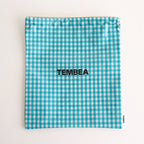 Drawstring bag #GINGHAM TEAL [TMB-1863H]