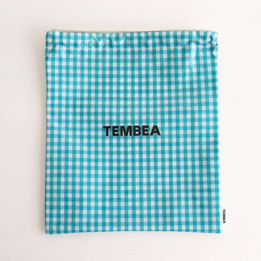 Drawstring bag #GINGHAM TEAL [TMB-1863H]