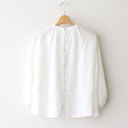 LINEN HEMP SMOCK BLOUSE #Off White [no.7421]
