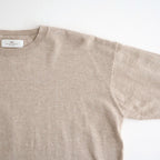 14GG PLAIN STITCH COTTON/NYLON/SILK CREW-NECK PULLOVER #8200 LT.BEIGE [NNSL26502]