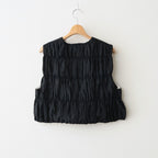 SHIRRING VEST #Black [no.8003]