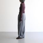 high twist cotton sheer jersey turtle-neck Tee #dark brown [WVFL-UW104]