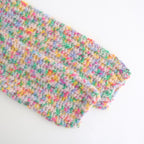superkid mohair & cotton nep yarn ribbed-knit C/D #pink [WVFL-UW111]