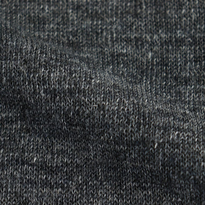 12GG 1PLY LINEN PLAIN V-NECK 1 BUTTON CARDIGAN #9800 CHARCOAL [GNSL23302]
