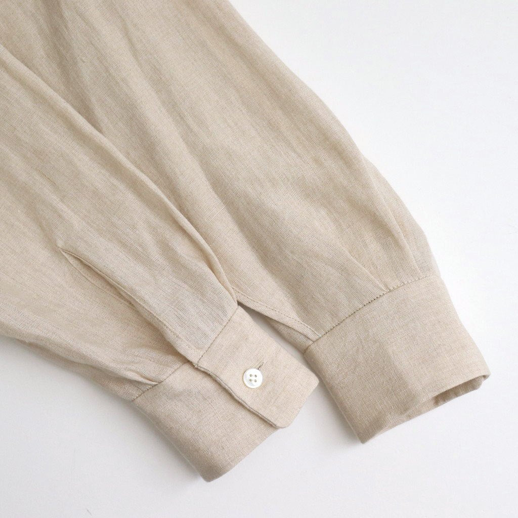 DENSELY LINEN CAPE SLEEVE SHIRT #Antique White [no.7308]