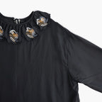 Volant blouse #black [32-0014A]