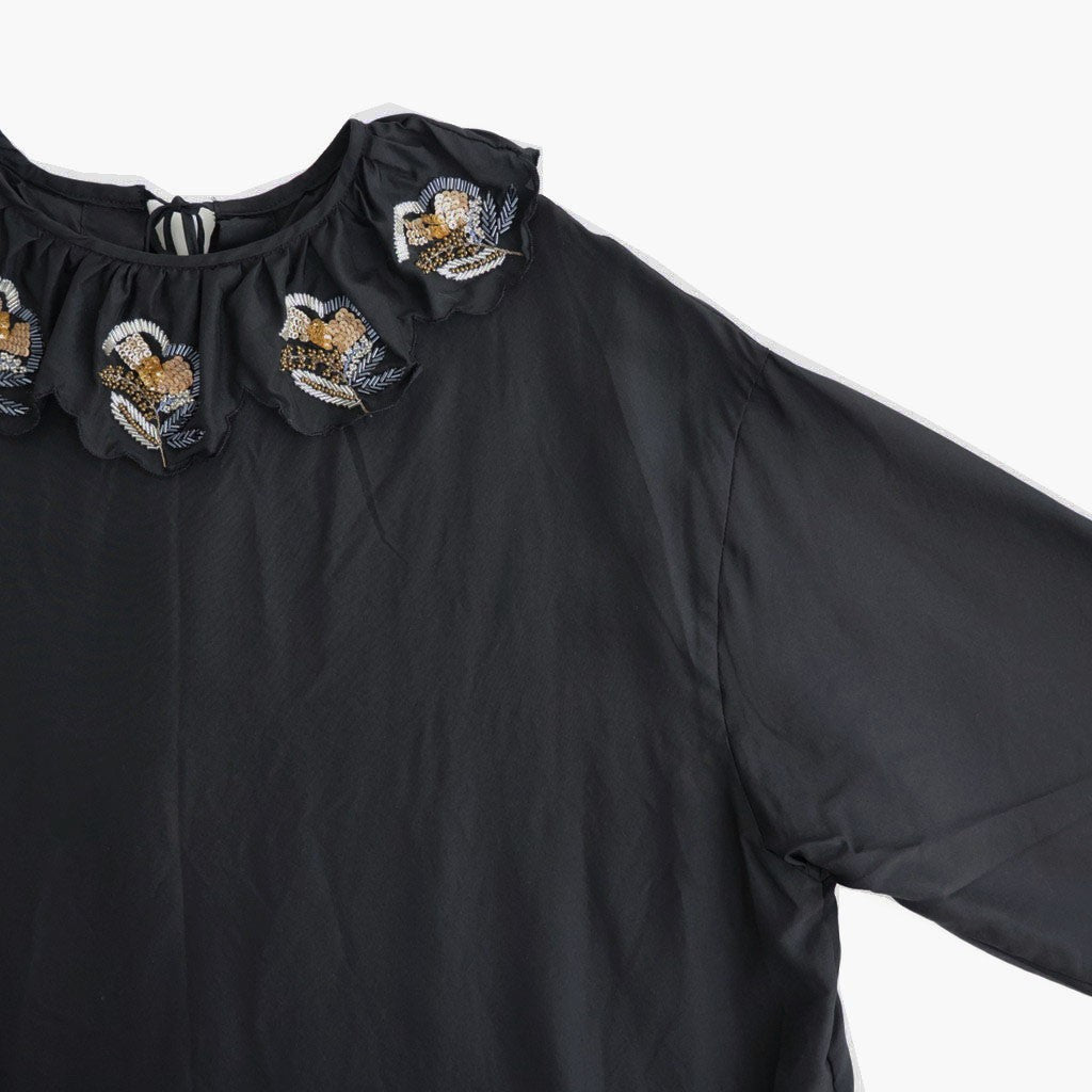 Volant blouse #black [32-0014A]
