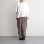 VOILE TULLE LACE S/SL SMOCK WITH COTTON VOILE #9000 OFF WHITE [NSL25051]