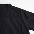 60s ORGANIC CAMBRIC WITH EMB BANDED COLLAR PINTUCK & EMB SHIRT #9900 BLACK [NMDS26521]