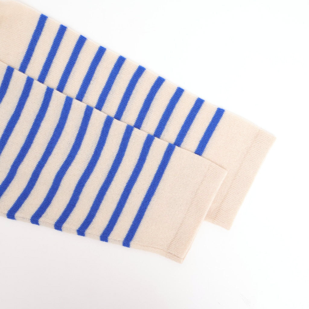 Basque pullover (sailor neck) #ivory×blue [mdm02-05]