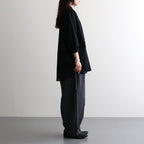 沈黙の音色 Flared blouse #Black [26F-SH001-CL]