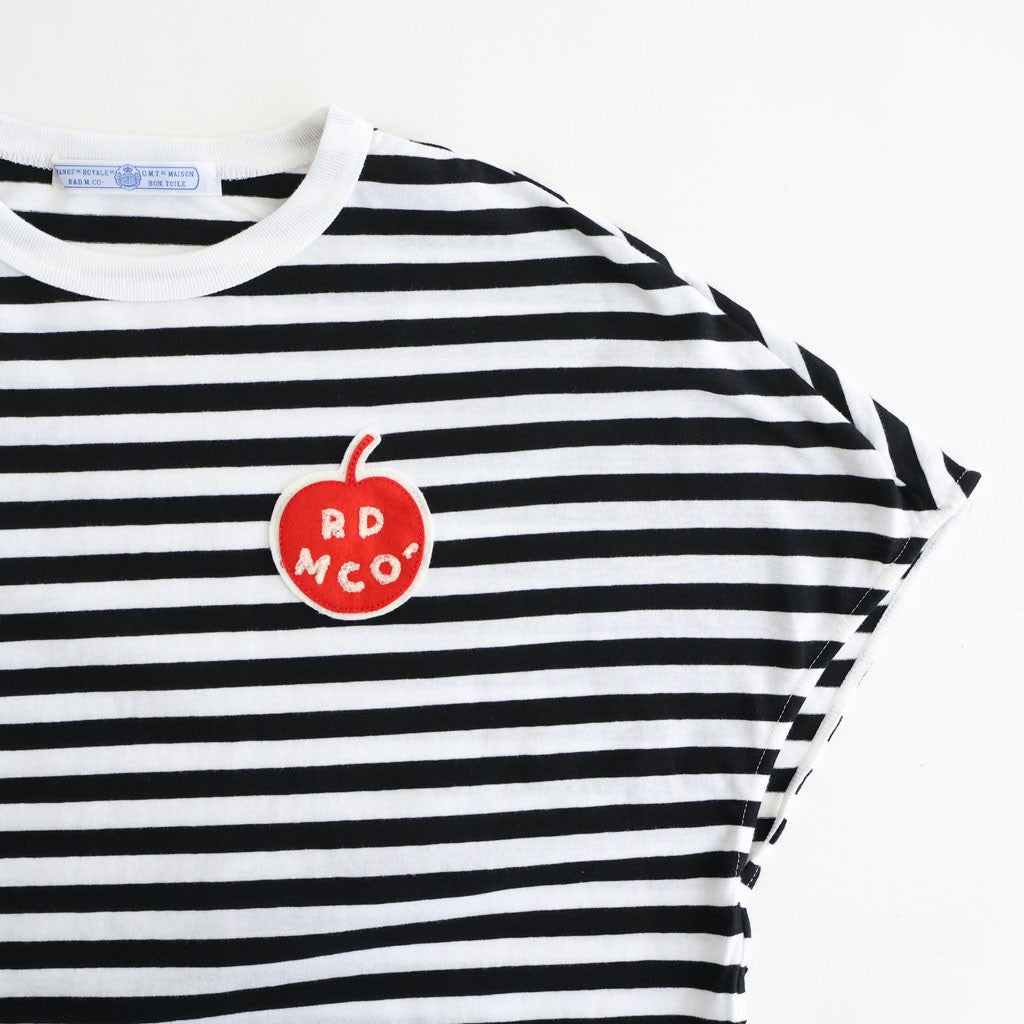 G.B. DROP T SHIRT W/ APPLE PATCH #Black Fat [no.8038]