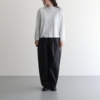 WEST POINT 2TUCK TAPERED EASY PANTS #9800 CHARCOAL.GREY [GNMDS2501WP]