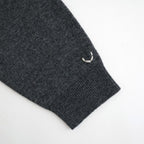 ex super fine woolen wool high-gauge knit P/O #melange charcoal gray [WXFL-UW120]