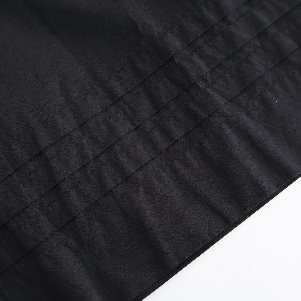 40s POPLIN PLAIN HEM PLEATS EASY PANTS #9900 BLACK [NSL25546]