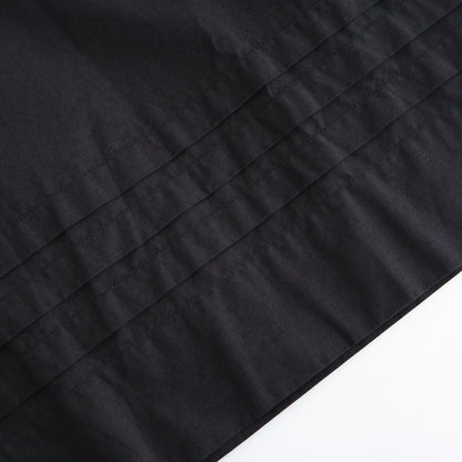 40s POPLIN PLAIN HEM PLEATS EASY PANTS #9900 BLACK [NSL25546]