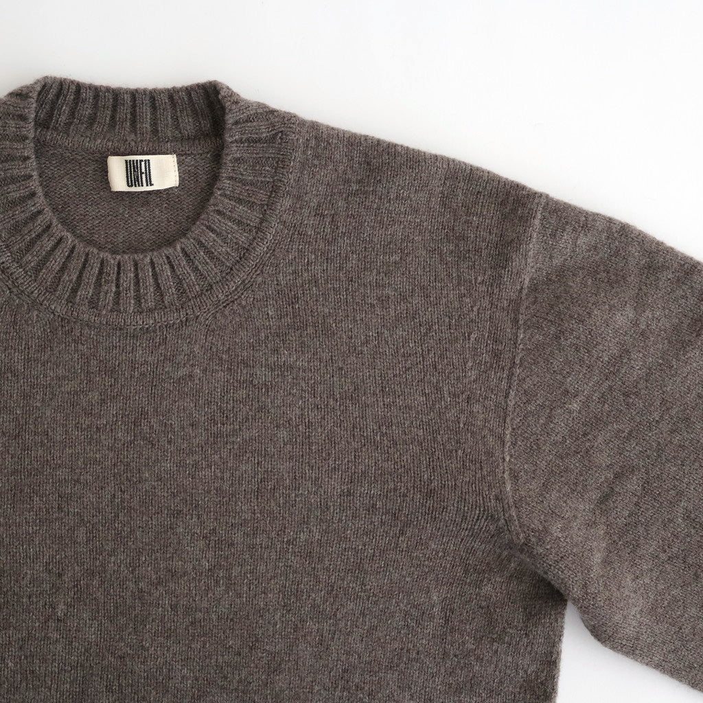fine lambs wool crew-neck P/O #dark mocha [WVFL-UW117]