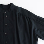 日日夜夜：Embroidery long tunic shirt #B black [13251-05307]