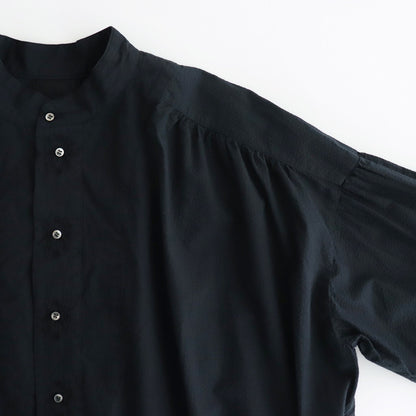 日日夜夜：Embroidery long tunic shirt #black [13251-05307]