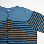 Stripe Cardigan #Blue x Brown [Oni067]