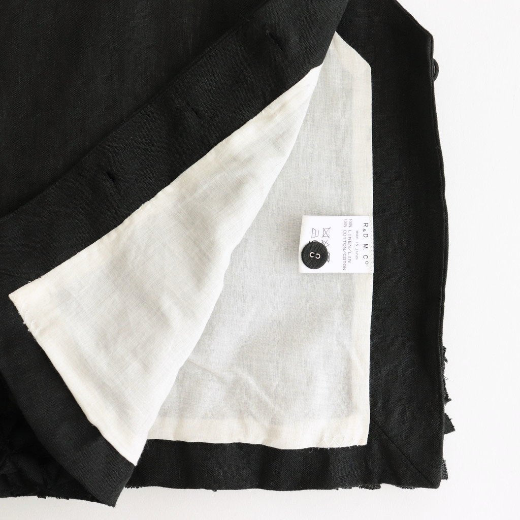 FRILL DECOLATION BUTTON BIB #Black [no.7316]