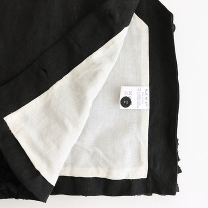 FRILL DECOLATION BUTTON BIB #Black [no.7316]