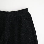 woolen cotton & silk nep wool tweed-knit pants #black tweed [WXFL-UW126]