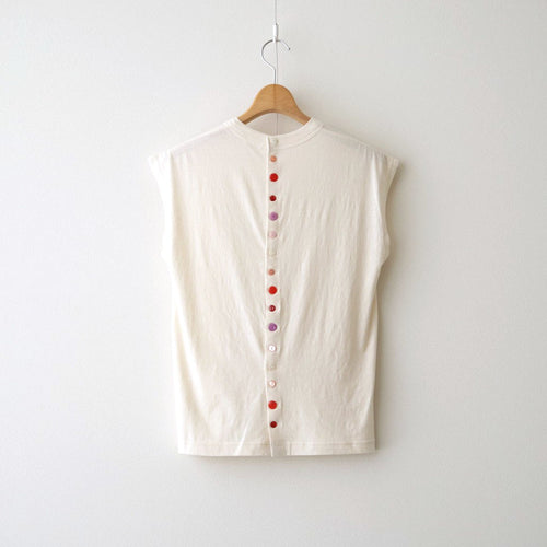 DROP CANDY BUTTON NO SLEEVE T #Natural [no.8194]