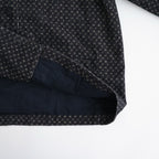 MINI CORDUROY CROSSHATCH PRINT NO COLLAR DOUBLE JACKET #3991 NVY (NAVY/IVORY) [NSL26581]