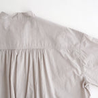 60s ORGANIC CAMBRIC WITH EMB BANDED COLLAR EMB TUNIC #9200 LT GREY [NMDS26222]