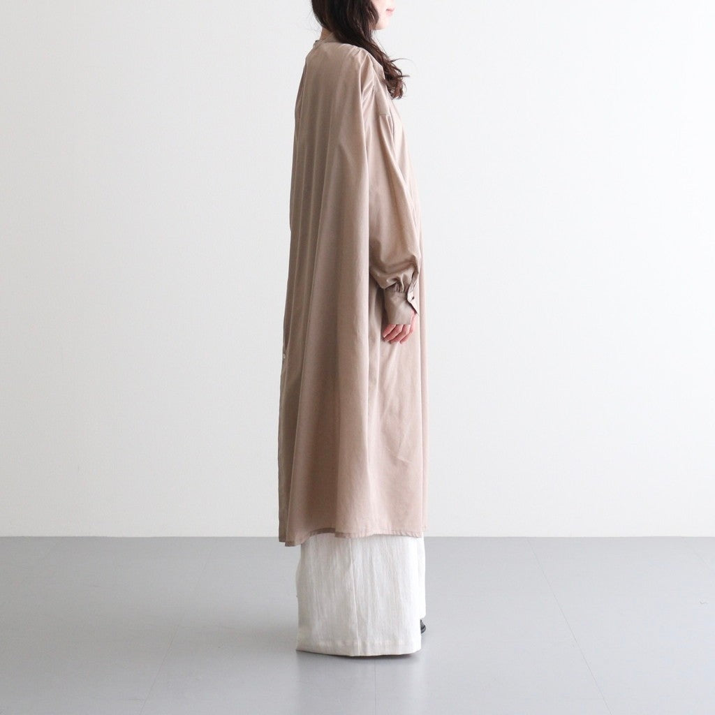 静寂の欠片 Back open garher dress #beige [TLF-126-op001-la]