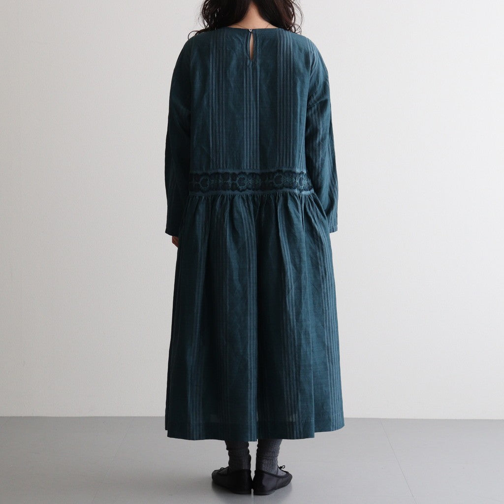 一瞬の花：Gathered dress #abyssal blue [11261-10111]