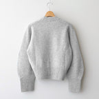 fine lambs wool crew-neck P/O #light gray [WVFL-UW117]