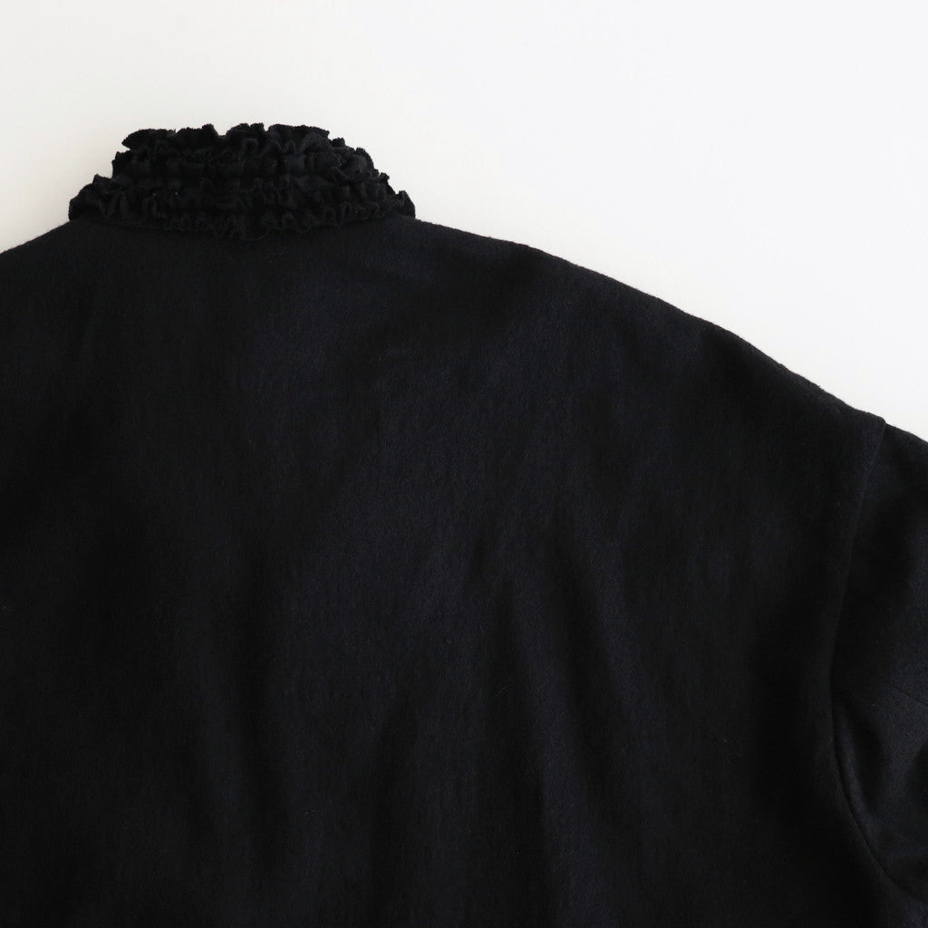 FRILL DECORATION JACKET #Black × Black [no.7129]