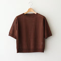 Jenner Linen Knit Crew #D.brown [A232251TK765]