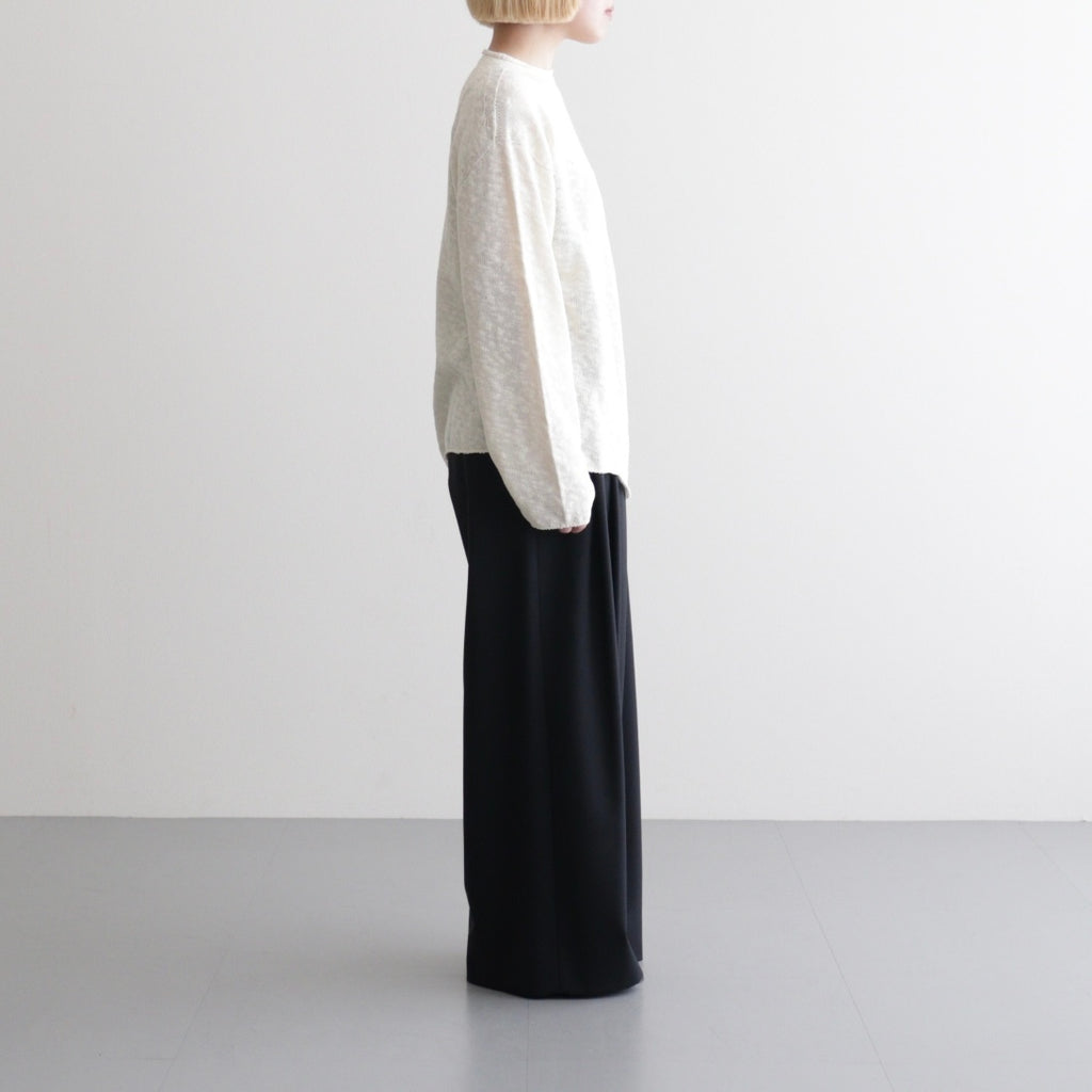 cotton & silk slub yarn bottle-neck P/O #off white [WXSP-UW125]