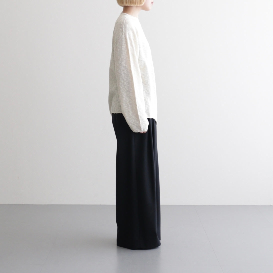 cotton & silk slub yarn bottle-neck P/O #off white [WXSP-UW125]