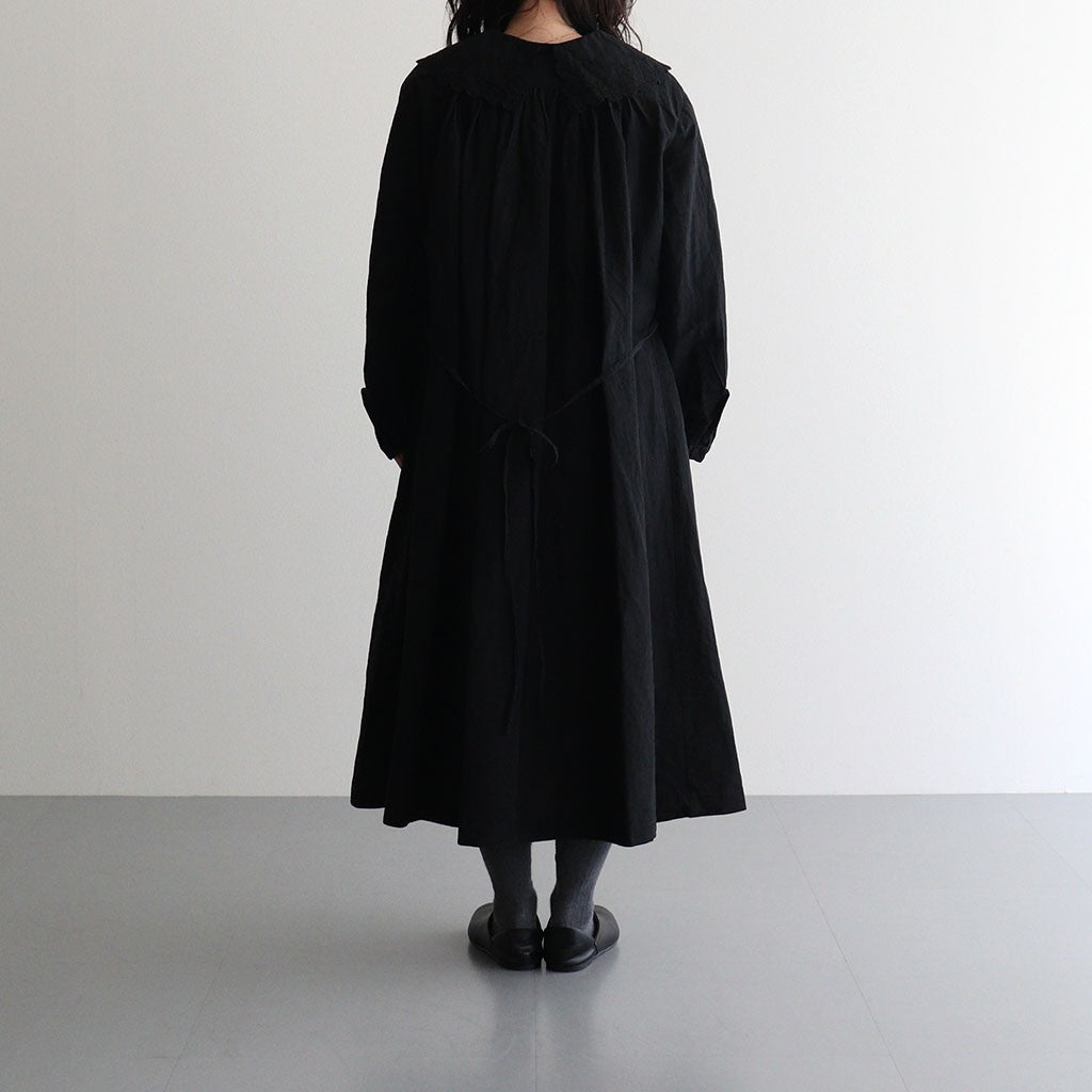 乾いた庭：レースカラーワンピース #black [13261-05111]