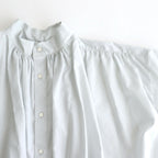 静寂の欠片 half sleeve back open blouse #Blue gray [TLF-225-sh008-la]