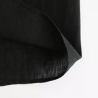 DENSELY LINEN GATHER DRESS #Black [no.7310]